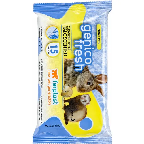 GENICO FRESH FERPLAST TOALLAS DE LIMPIEZA PARA ANIMALES PEQUEÑOS TALCO